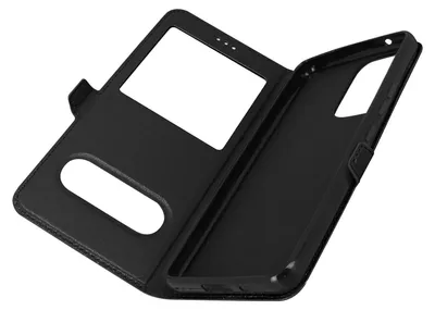 Produktbild von Avizar, Klappetui mit Doppelfenster und Standfunktion für Samsung Galaxy A53 5G, Schwarz