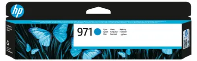 Obrázok produktu pre HP Azúrová originálna atramentová kazeta 971, Štandardná výťažnosť, Azúrová, Atrament na pigmentovej báze, 24,5 ml, 1 kusov, 2500 strany
