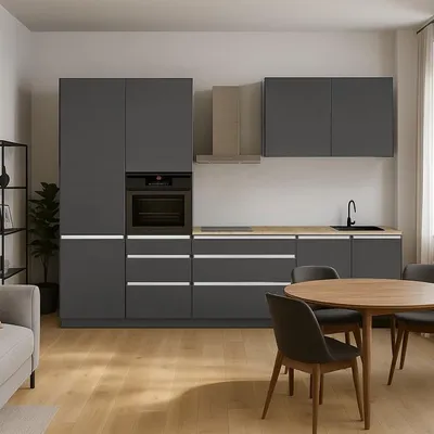 Zdjęcie produktu dla Kondela Kuchnia Asti 330 - antracyt mat / antracyt