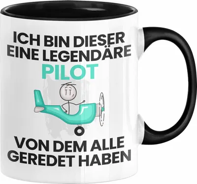 Produktbild von Pilot Geschenk Tasse Lustige Geschenkidee Geburtstag für Pilot Ich Bin Dieser Legendäre Pilot Von Dem Alle Geredet Haben Kaffee-Becher (Schwarz)