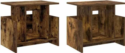 Immagine prodotto di vidaXL Supporto per TV, 2 pezzi, legno impiallacciato effetto noce