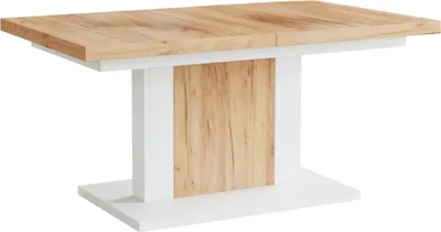 Obrázek produktu pro Kondela Rozkládací konferenční stolek Olion 120/180 - dub craft zlatý/bílá