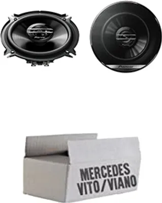 Produktbild von Lautsprecher Boxen Pioneer TS-G1320F - 13cm 2-Wege 130mm PKW Koaxiallautsprecher Auto Einbausatz - Einbauset passend für Mercedes Vito Viano W639 Front Heck - justSOUND
