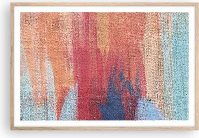 Produktbild von Gerahmtes Poster - Rahmen in heller Eiche - Die Farben Farben Abstraktion - 91,5x61 cm - Wand Bild - Wanddeko - Wandbilder - Kunstposter - Wandposter - Bilderrahmen - Bilder - P2NAA91x61-5069