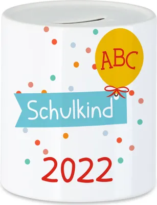 Produktbild von Schulkind 2022 Spardose  Einschulungsgeschenk Luftballon Grundschule 1. Klasse