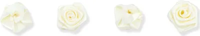 Produktbild von Satinrosen 2cm zum Basteln & Aufnähen 20 Stück Creme