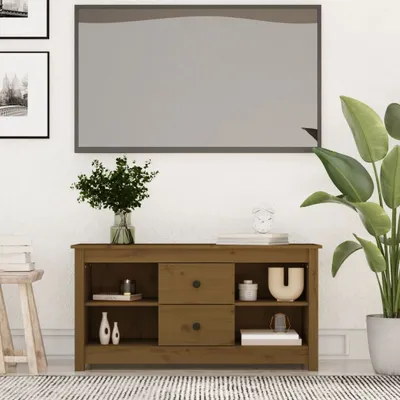 Produktbild von vidaXL TV-Schrank Honigbraun 103x36,5x52 cm Massivholz Kiefer