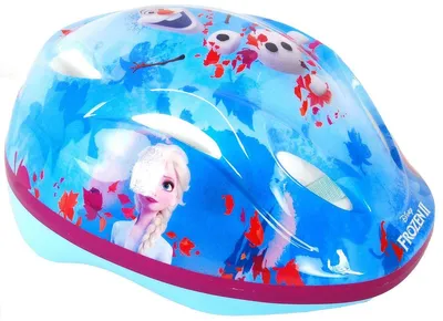 Produktbild von Kinder Fahrrad Helm Schutzhelm Kinderhelm Frozen Eiskönigin Elsa Blau