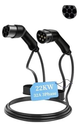 Obrázok produktu pre Nabíjací kábel pre elektromobily, dĺžka 3 metre, vodotesný (IP65), 22 kW, 32A, 3-fázový