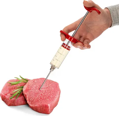 Produktbild von BROWIN Meat Bratenspritze Pökelspritze Marinadenspritze Fleischspritze