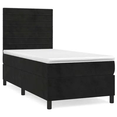 Obrázek produktu pro vidaXL Postel Boxspring s matrací Black 80x200 cm Velvet