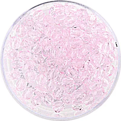 Produktbild von Glasschliffperlen transp, light rose 4 mm Lochgröße 0,8 mm