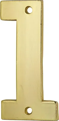 Obrázok produktu pre Číslo 1, mosadz, na skrutkovanie, pozlátené, v.51mm - THIRARD
