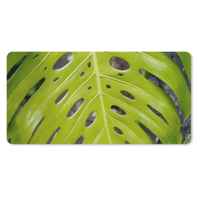 Produktbild von MuchoWow® Mauspad Mousepad Großes botanisches Blatt der Lochpflanze 60x30 cm - Mousepads - Maus Mat - Pad - Mausunterlage - Nachhaltig