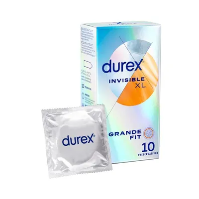 Image de DUREX INVISIBLE XL Préservatifs Ultra Fins 10 Paquets