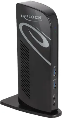 Produktbild von Delock USB Dockingstation Dual DisplayPort 4K / USB 3.2 / LAN / Audio (Displaylink)