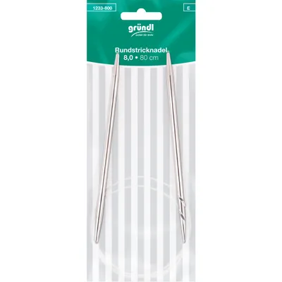 Produktbild von Gründl Rundstricknadel 80cm Stärke 8