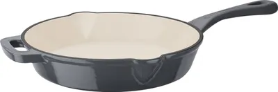 Produktbild von Gsw Gusseisen Bratpfanne Grey Shadow, rund, ca. 26 cm Ø, 6 cm H, mit 2 Ausgüssen, für alle Herdarten (auch Induktion), spülmaschinengeeignet & backofengeeignet bis 240°C
