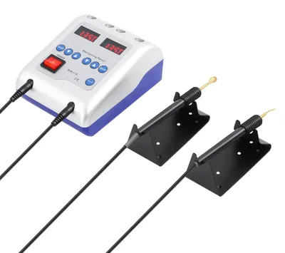 Produktbild von Elektrisches Dental-Wachsmesser - Wachsmodelliergerät mit Doppelstift - 6 Spitzen - 50–200 °C einstellbar - - Mehrfarbig
