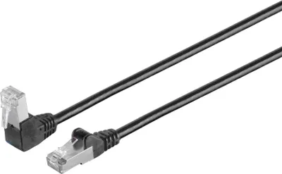 Image de S/CONN maximum connectivity Câble réseau patch, cat 6, S/FTP, PIMF, angle droit, noir, 2,0m (08-64035)