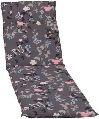 Obrázek produktu pro Podložka na lehátko 190 x 57 cm polybavlna šedá antracitová bílá