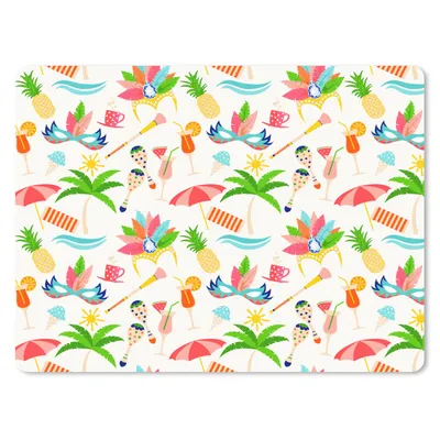 Produktbild von MuchoWow® Mauspad Mousepad Muster - Brasilien - Karneval 23x19 cm - Mousepads - Maus Mat - Pad - Mausunterlage - Schreibtischunterlage - Mauspad