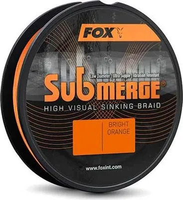 Produktbild von Fox Submerge Orange sinking braid - 300m geflochtene Angelschnur, Durchmesser/Tragkraft:0.38mm / 29.5kg / 65lb