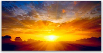 Produktbild von Tulup Leinwand-Bilder 120x60 Wandbild Canvas Kunstdruck Sonne Landschaft