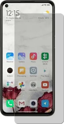 A smartphone screen protector is shown on a smartphone.