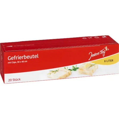 Produktbild von Jeden Tag Gefrierbeutel 6ltr. (20 St)