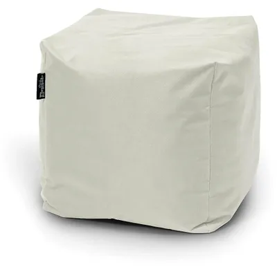 Produktbild von Sitzpouf für Outdoor, Fußhocker geeignet für Gaming-Sitzsäcke, wetterfest, Outdoor-Pouf (35x35x35cm, Beige)