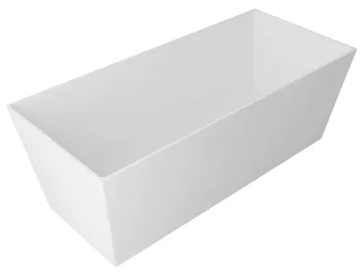 Produktbild von Gelco KVADRIE - Gussmarmor-Badewanne, 1590x650x550mm, Umfang 360l, weiß glänzend