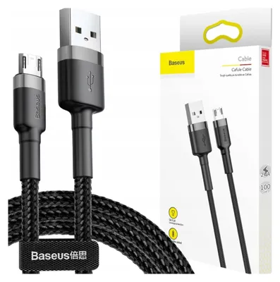 Immagine prodotto di Cavo Usb Do Micro Usb Baseus Cafule 2A 3M (Czarno-Szary)