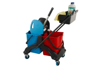 Produktbild von Axis Line Doppelfahrwagen Reinigungswagen 17 Liter Kunststoff