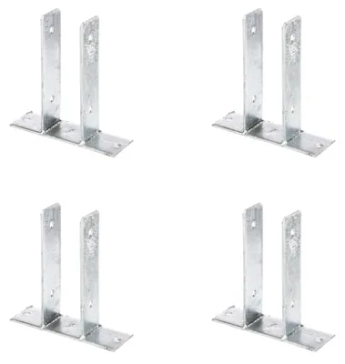 Immagine prodotto di Supporti per pali a U Alberts 4 pezzi, da avvitare, per pali in legno da 71 mm, altezza 200 mm, zincati a caldo