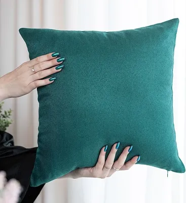 Obrázek produktu pro Povlak na polštář, elegantní dekorativní povlak na polštář, vzor rybí kost, boho 40x40 zelená láhev