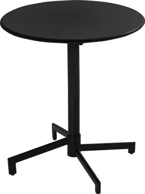 Image de Ensemble table de jardin et 2 fauteuils en métal noir - Oviala Palavas