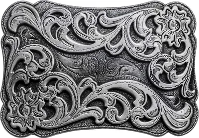 Produktbild von Western Buckle Gürtelschnalle Biker Cowboy »GS-417« Florale Ornamente