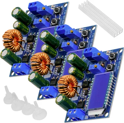 Produktbild von AZ-Delivery Stromversorgung HW-140 DC-DC Buck Boost Converter Step Up/Down, LCD-Anzeige, 3A 5,5V-30V zu 0,5V-30V kompatibel mit Arduino, 3x Set