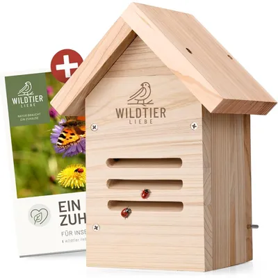 Productafbeelding van Bijenhotel van massief hout voor lieveheersbeestjes