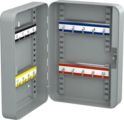 Produktbild von BASI - Schlüsselkassette - SK 50 - Grau - 20 Haken - 2170-0020
