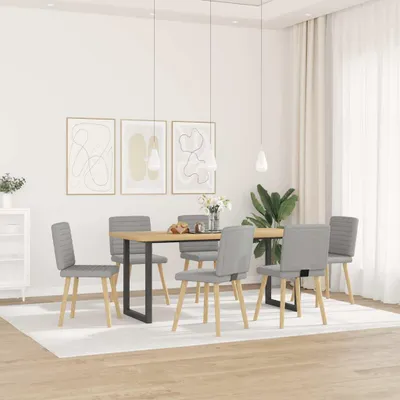 Produktbild von vidaXL Esszimmerstühle 6 Stk. Wolkengrau Stoff