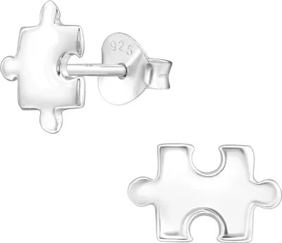 Produktbild von Ohrstecker 925 Sterling Silber mit Puzzle