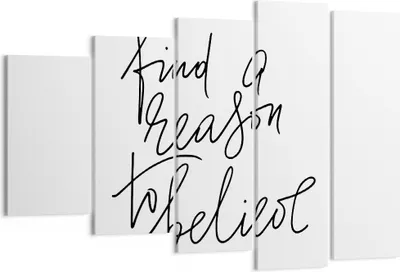 Produktbild von Bild auf Leinwand - Leinwandbild - 5 Teile - Manuskript Motto glauben - 150x100cm - Wand Bild - Wanddeko - Wandbilder - Leinwanddruck - Bilder - Wanddekoration - Leinwand bilder - EG150x100-4355