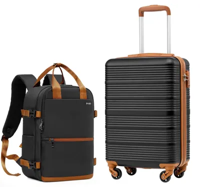 Image de Valise cabine de 55 x 35 x 20 cm avec sac à dos