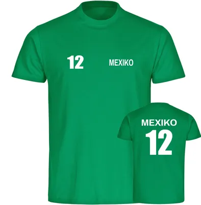 Produktbild von multifanshop Herren T-Shirt - Mexiko - Trikot Nummer 12, grün, Größe XXL