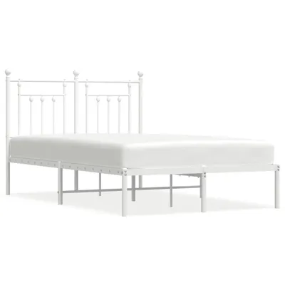 Immagine prodotto di vidaXL Struttura letto con testiera in metallo bianco 120x190 cm