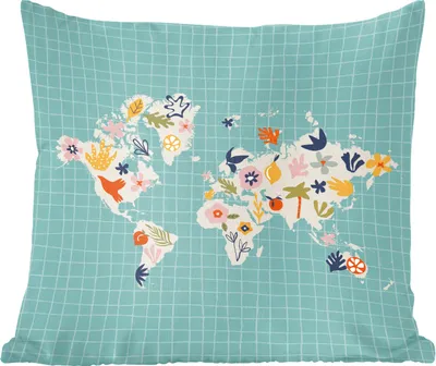 Produktbild von MuchoWow® Zierkissen Sofakissen Wohnzimmer Dekokissen 60x60 cm Karte - Kinder - Matisse - Sitzfläche - Foto Polster