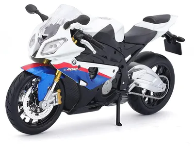 Produktbild von Maisto - Modellmotorrad - BMW S 1000 RR (weiß-blau, Maßstab 1:12)