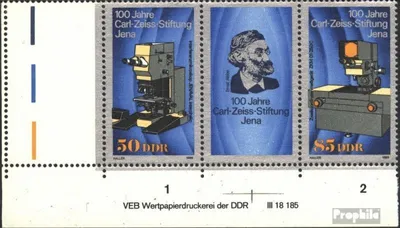 Produktbild von Briefmarken DDR 1989 Mi WZd802DV L mit Leerfeld Mit Druckvermerk postfrisch C. Zeiss-Stiftung